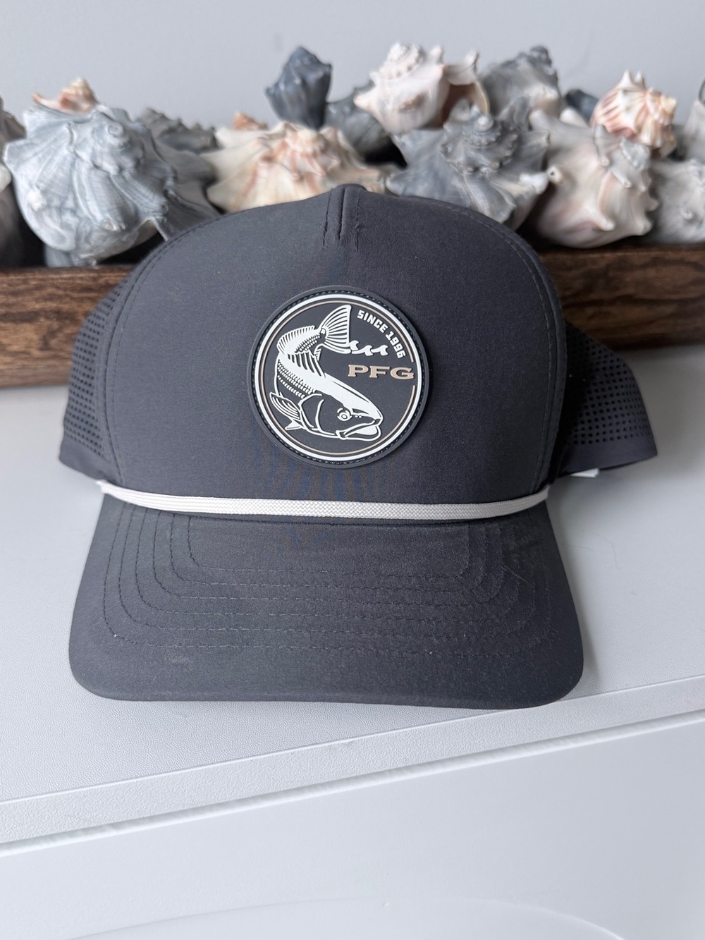 Columbia PFG Dark Grey Fishing Trucker Cap